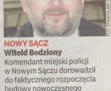 Witold Bodziony, 5 grudnia 2008, GAZETA NOWOSĄDECKA